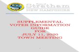 SUPPLEMENTAL VOTER INFORMATION GUIDE FOR …...VOTER INFORMATION GUIDE, July 2020 Town of Stratham 10 Bunker Hill Ave. 603.772.7391 StrathamNH.gov Figure 2 Articles 9, 10 and 11 are