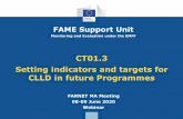 CT01.3 Setting indicators and targets for CLLD in future ... · 11:30-11:50 Presentation –intervention logic 11:50-12:00 Question and answers 12:00-12:40 Group work 12:40-12:50