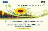5th International Conferenceathens2017.uest.gr/ATHENS2017_Flyer.pdf · Integrated management in islands & other isolated areas Characterization of waste residues ... Environmental