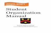 Student Organization Manual Org Manual...Travel Group Size ..... 20 Advisor Requirements for Student Organization Travel ..... 20 Pre‐Travel ...