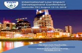 EWRI International Low Impact Development (LID) Conference ... · International Low Impact Development Conference Nashville, TN | August 12-15, 2018 JW Marriott Nashville #EWRILID18