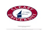 UNDERGRADUATE and GRADUATE - Cleary UniversityFor more information: 1.800.686.1883 or  Page ii Cleary University is a member of and accredited by the Higher Learning Commission