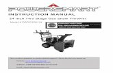 24 inch Two Stage Gas Snow Thrower - m-and-d.com Snow Thrower.pdfTo answer questions and re solve issues in the most efficient and timely manner, please contact Customer Service at