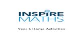 Year 1 Home Activities - Evolve Trust · the Inspire Maths Pupil Textbooks for ideas for how a parent may support their child. Parent/Carer Guidance The Inspire Maths Home Activities