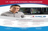 I.T. CERTIFICATION PROGRAMS · Windows 7 Configuration 70-680. Windows 7 Configuration 70-680. ... program can earn their MCP in Windows 7, an MCSA (Microsoft Certified Solutions
