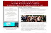 THE STANFORD PFAC LUNG HEART~LUNG TRANSPLANT NEWSLETTER · PFAC Lung and Heart-Lung Transplant Newsletter Spring/Summer 2020 Vol. 2 / No. 1 A STANFORD MILESTONE: The 1000th Lung Transplant!