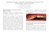 HORIZONTAL RIDGE AUGMENTATION IN IMPLANT DENTISTRY · MECHANISM OF ALVEOLAR BONE LOSS Whenever teeth are lost, the maxillary and mandibular alveolar processes undergo significant