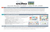 Social Media Toolkit July 14-27, 2019 · ECHO Donate Life was created in 2015 as a collaborative partnership between the Association for Multicultural Affairs in Transplantation (AMAT)