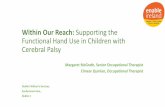 Functional Hand Use in Children with Cerebral Palsy · Within Our Reach: Supporting the Functional Hand Use in Children with Cerebral Palsy Margaret McGrath, Senior Occupational Therapist