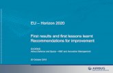 EU – Horizon 2020cache.media.education.gouv.fr/file/2015/12/0/Airbus...20 October 2015 EU and Horizon 2020 - First lessons learnt and recommendations 7 • No statement of work =
