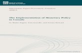 The Implementation of Monetary Policy in Canada · 01/06/2015  · Discussion Paper/Document d’analyse 2008-9 The Implementation of Monetary Policy in Canada by Walter Engert, Toni