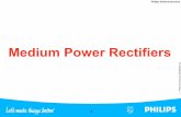 Medium Power Rectifiers - NXP Semiconductors · Medium power rectifiers For glass packages, Power rating is determined by package size. SOD81: Chip 1mm, Body 2.5 mm, Lead 0.8 mm Rth