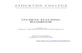 STUDENT TEACHING HANDBOOK - Stockton Universitytalon.stockton.edu/eyos/teacher_ed/RSC ST Handbook... · Assistant Dean of Education . Pamela.Vaughan@stockton.edu . Andre Joyner .