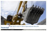 Q4 2015 and FY 2015 Operational Results - RNS …2016/01/26  · Q4 2015 Group Highlights Hot metal output remained largely unchanged q/q at 2.34 mln t (Q3 2015: 2.31 mln t). Crude