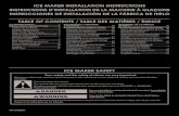 ICE MAKER INSTALLATION INSTRUCTIONS INSTRUCTIONS …pdf.lowes.com/installationguides/883049483252_install.pdf · Nivelación..... 53 Limpieza intensa ..... 53. 2 INSTALLATION INSTRUCTIONS