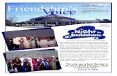 Friendships IN THIS ISSUE 7 2011/2012 VOLUME 1 Friendships Voice IN THIS ISSUE: All eyes were watching