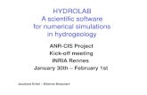 HYDROLAB A scientific software for numerical ... · HYDROLAB 1 A scientific software for numerical simulationsfor numerical simulations in hyyg gydrogeology ANR-CIS ProjectCIS Project