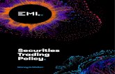 Securities Trading Policy. - EML · Securities rading Policy APPROVE H OAR M AYMENT IMITE 2 OVEMBE 2019 2 Introduction Background EML Payments Limited (EML or Company) is a public