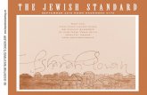 THE JEWISH STANDARD · The Jewish Standard is published monthly in Toronto and Montreal by Michael Hayman B.A., M.A. Editor and Publisher. 1110 Finch Ave West, Suite 1029, Toronto,