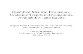 Qualified Medical Evaluators: Updating Trends in …...Qualified Medical Evaluators: Updating Trends in Evaluations, Availability, and Equity 2 Executive Summary The Qualified Medical