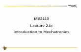 ME2110 Lecture 2.b: Introduction to Mechatronicssinghose.marc.gatech.edu/courses/me2110 fall11/lectures... · 2011-08-29 · Outline © GIT 3 1. Introduction 2. Introduction to Fundamental