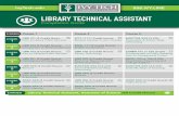 LIBRARY TECHNICAL ASSISTANT · Introduction to Technical Services ENGL 111 (3 Credit Hours): English Composition 4 5 LIBR 103 (3 Credit Hours): Intro to Libraries Public Services