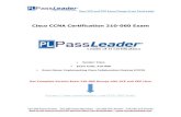 Cisco CCNA Certification 210-060 Exam - PassLeader New Cisco … · 2018-05-29 · 210-060 Exam Dumps 210-060 Exam Questions 210-060 PDF Dumps 210-060 VCE Dumps Back to the Source