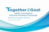 Monthly Campaign Webinar - Together 2 Goal | Together 2 Goal · 2017-01-19 · Oct. 19, 2017 Patient-Reported Outcomes in Diabetes Nirav Vakharia, MD & Irene Katzan, MD, MS (Cleveland