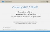 CountrySTAT / FENIX · CountrySTAT / FENIX Overview of the preparation of tables in the new CountrySTAT platform REFRESHER TRAINING OF FOCAL POINTS ON THE CountrySTAT/FENIX SYSTEM