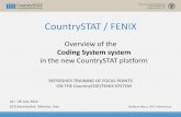 CountrySTAT / FENIX · CountrySTAT / FENIX Overview of the Coding System system in the new CountrySTAT platform REFRESHER TRAINING OF FOCAL POINTS ON THE CountrySTAT/FENIX SYSTEM