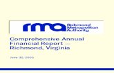 Comprehensive Annual Financial Report — …...0511-0687000-RIC COMPREHENSIVE ANNUAL FINANCIAL REPORT Richmond Metropolitan Authority Richmond, Virginia Year Ended June 30, 2005 Prepared