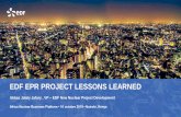 EDF EPR PROJECT LESSONS LEARNED - Nuclear Business Platform · EDF EPR PROJECT LESSONS LEARNED Abbas Jalaly Jafary , VP –EDF New Nuclear Project Development Africa Nuclear Business