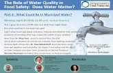The Role of Water Quality in Food Safety: Does Water Matter? · Ira A. Fulton Schools of Engineering . Arizona State University . Moderator. Elisabetta Lambertini, PhD , Principal
