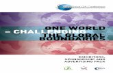 ONE WORLD – CHALLENGING THE GLOBAL BOUNDARIES...Edinburgh, 1–3 November 2017 Exhibitors, Sponsorship and Advertising Pack 2 ONE WORLD – CHALLENGING THE GLOBAL BOUNDARIES Situated