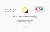 IR 35 London Market Briefing - ICSR · or client, then the individual would be ‘deemed to be an employee’ for tax purposes. NEW OFF-PAYROLL WORKING RULES (“IR35”) APPLICATION