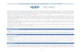 Internship Announcement Year 2017 · -1- Internship Announcement – Year 2017 The International Civil Aviation Organization (ICAO), through its Internship Programme, aims to provide