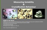 Measuring Solubility Crystallization Behaviour...Maria Briuglia, Jan Sefcik, Joop H. ter Horst, Measuring secondary nucleation through single crystal seeding, Crystal Growth Design