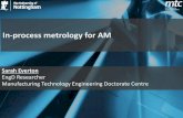 In-process metrology for AM - University of Nottingham · in Department of Mechanical, Materials and Manufacturing Engineering. 2010, University of Nottingham. 11. Hu, D. and R. Kovacevic,