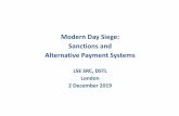 Modern Day Siege: Sanctions and Alternative Payment Systems Tchouparo… · Modern Day Siege: Sanctions and Alternative Payment Systems LSE SRC, DSTL London 2 December 2019. Nikola