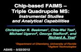 Chip-based FAIMS Triple Quadrupole MS · 5/22/2012  · Chip-based FAIMS – Triple Quadrupole MS: Instrumental Studies and Analytical Capabilities Christopher R. Beekman1, Chia-Wei