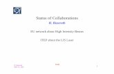 Status of Collaborations · 2001-05-15 · H. Haseroth MAY 14, 2001 PSMB 3 Proposal Description 2001 „High-Intensity Phenomena in Particle Beams (HIP)“ 1a. Research Topic The