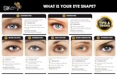 WHAT IS YOUR EYE SHAPE? - silkoilofmorocco.com.au · Eyes drop in the outer corners Perfect shape for winged eyeliner Silk Beauty Technique: Lift the contours of the eye Do the outer