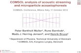 COMSOL analysis of acoustic streaming and microparticle … · 2012-11-09 · 1/18 COMSOL analysis of acoustic streaming . and microparticle acoustophoresis . COMSOL Conference, Milano