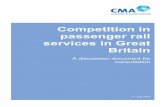 Competition in passenger rail services in Great Britain · Competition in passenger rail services in Great Britain . 1.10 In terms of competition, the main features of the passenger