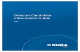 2016 Director Candidate Information Guide - DUCA …...DUCA Financial Services Credit Union Ltd. Board of Directors!! 2016 Application for Nomination!!! 2016 ELECTION Board of Directors!!