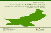 PAKISTAN NEWS DIGEST · PAKISTAN NEWS DIGEST JANUARY (1-15) 2017 A Select Summary of News, Views and Trends from the Pakistani Media Prepared by Dr Ashish Shukla & Nazir Ahmed (Pak-Digest,