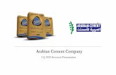 Arabian Cement Company€¦ · by a group of Egyptian investors 2013 Line I coal RDF equipment contracts signed and commissioning of line II RDF (in November) 2015 Line 1 AF (Hot
