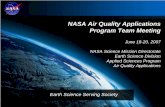 NASA Air Quality Applications Program Team Meeting 1 P… · AQ Applications Team Meeting . Expectations. Expectations for the Team Meeting. The Earth Science, Applications, and Air