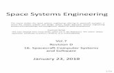Space Systems Engineering · (Lecture Note) 2. 16. Spacecraft Computer Systems and Software (1)Mission-supporting computer systems include the computers onboard the spacecraft, as