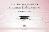 ALL INDIA SURVEY ON HIGHER EDUCATION · 2019-01-14 · all india survey on higher education 2010‐11 government of india ministry of human resource development department of higher